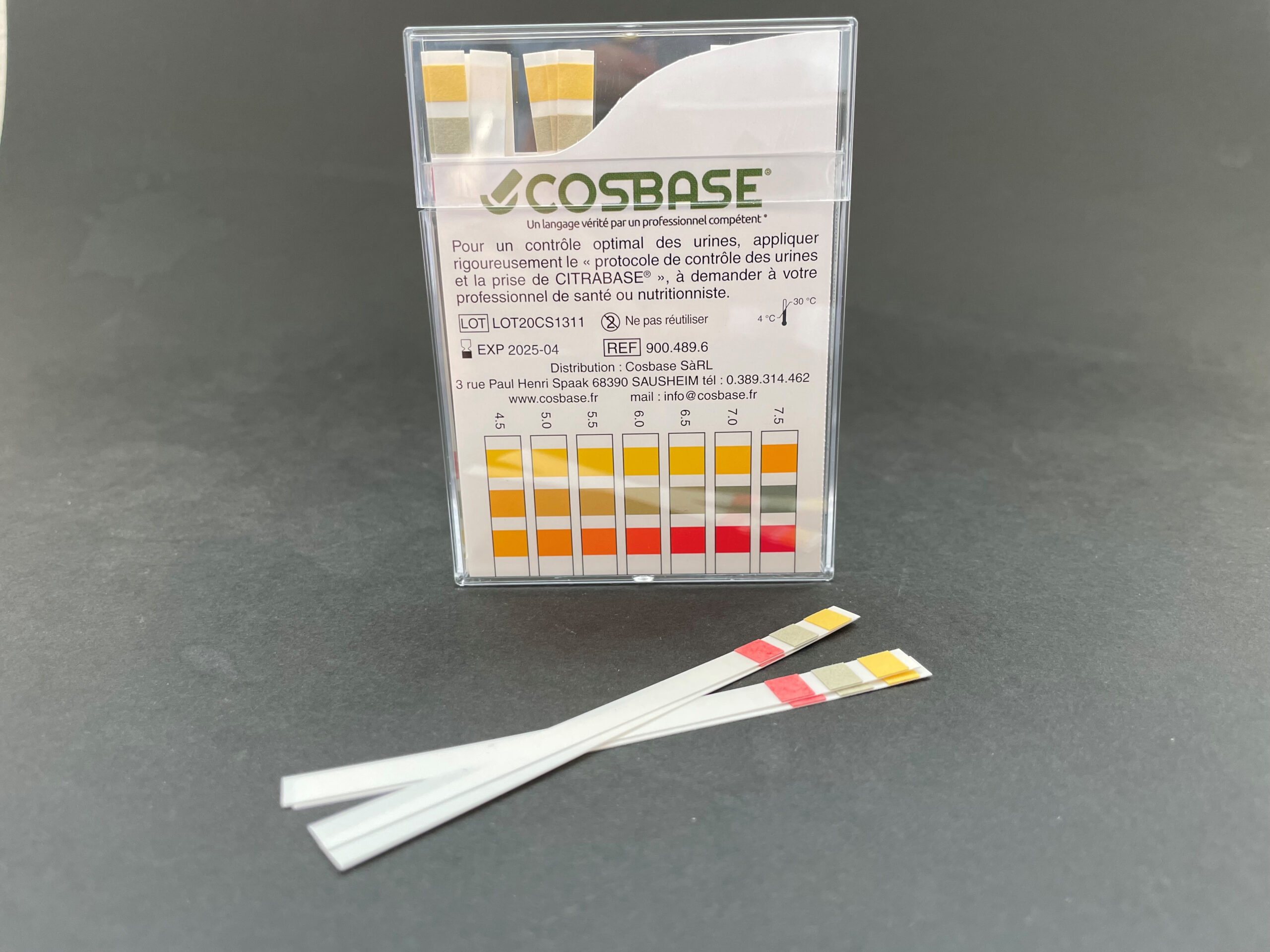 Bandelettes pHpH Urinaire - Cosbase